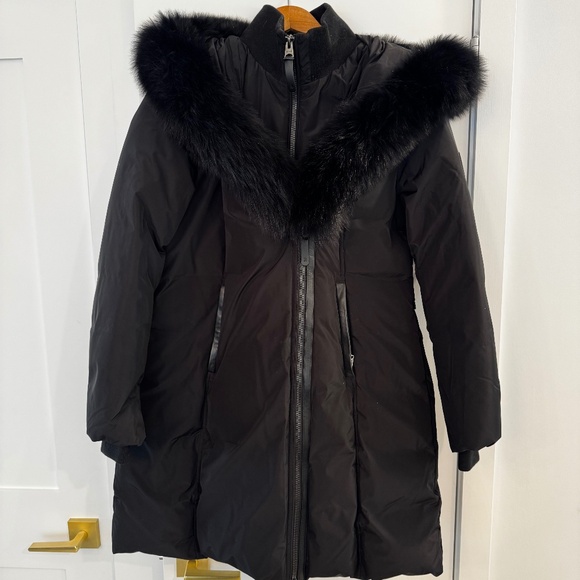 Mackage KAY-BX Down Coat with Blue Fox Fur - XL - Picture 1 of 4